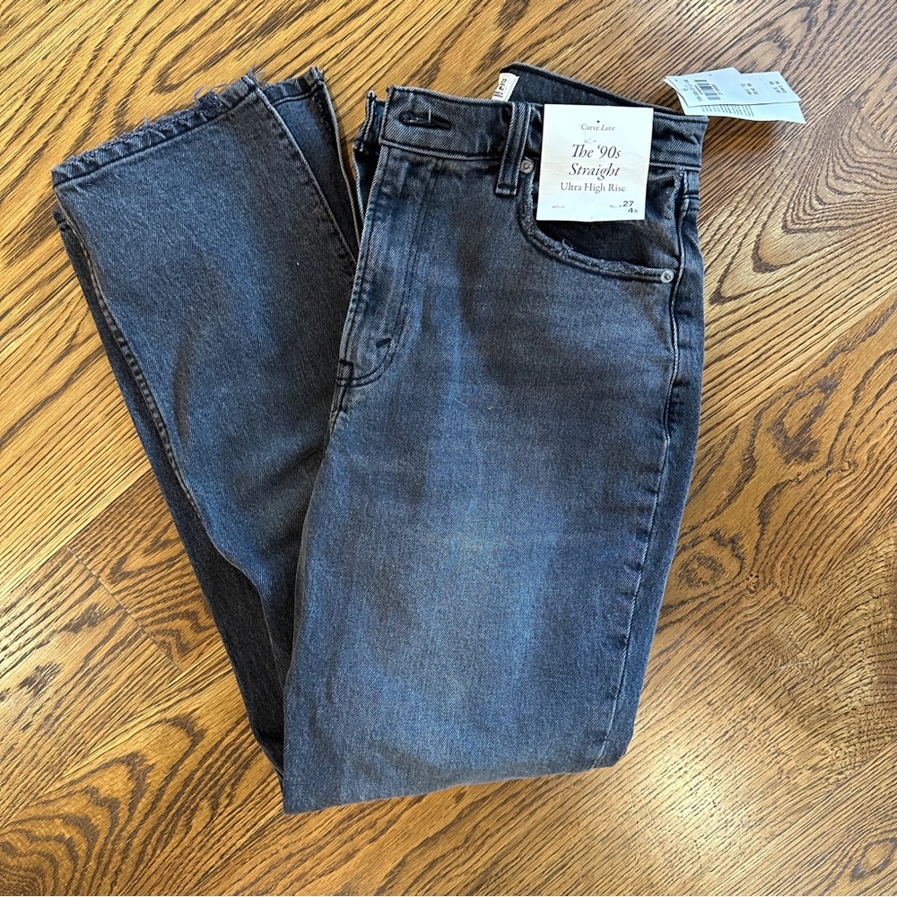 NWT Abercrombie 90s straight ultra high rise
